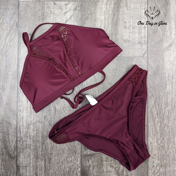 Charmleaks High Neck Halter Bikini Swimsuit Size S - Picture 3 of 4